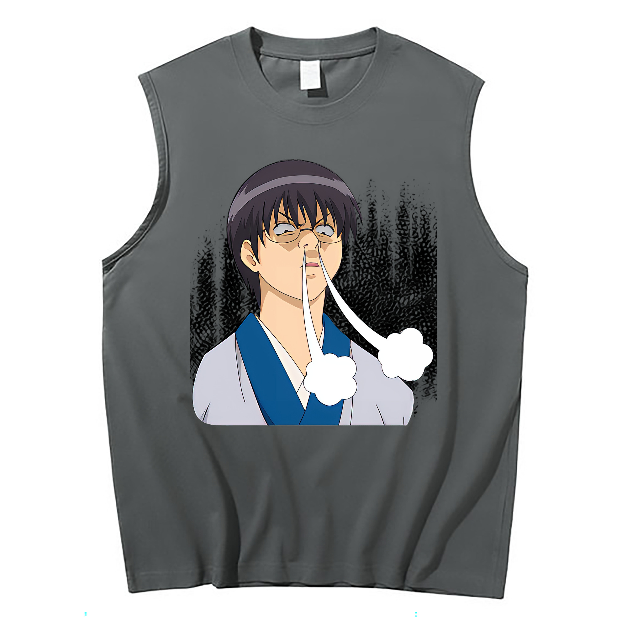 （画像用） ぎんたま 坂田銀時（さかたぎんとき） 神楽 志村新八（しむら しんぱち） GINTAMA Sakata Gintoki Kagura Shimura Shinpachi コットン100％タンクトップ（フロントプリント）